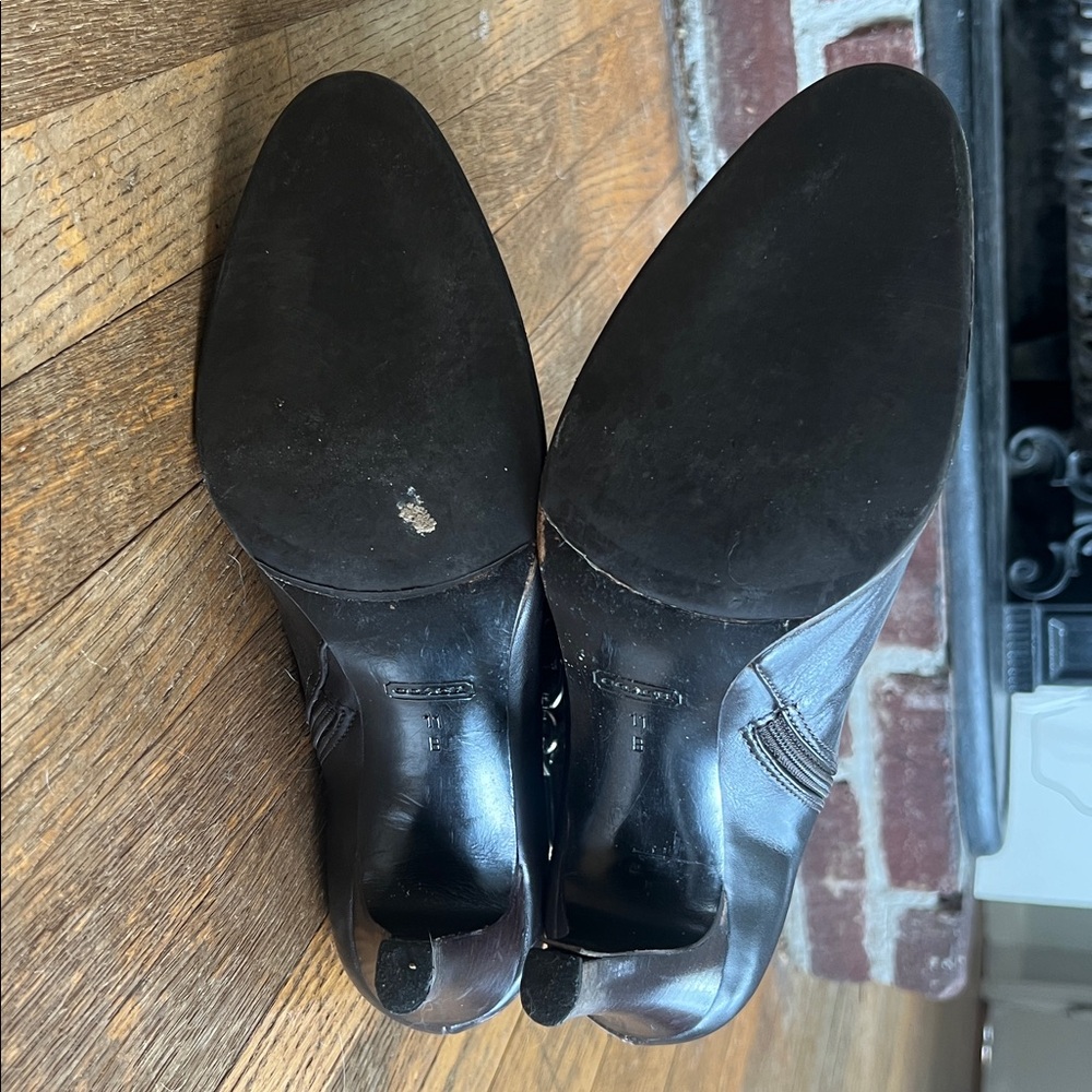 Vintage Coach Heeled Booties w/ Silver Accents - Picture 2 of 6